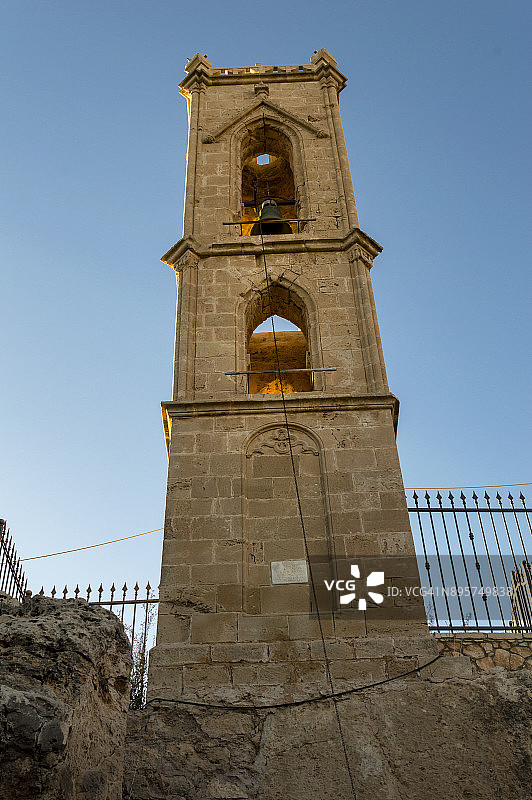 塞浦路斯阿依纳帕的拜占庭阿依纳帕修道院钟楼图片素材
