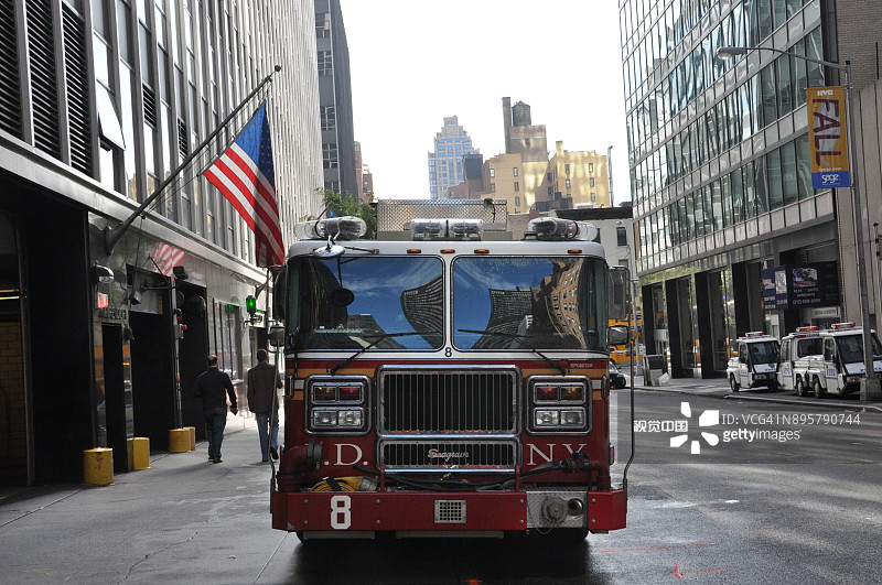 纽约消防车图片素材