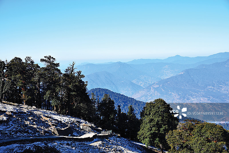 印度北阿坎德邦的徒步旅行图片素材