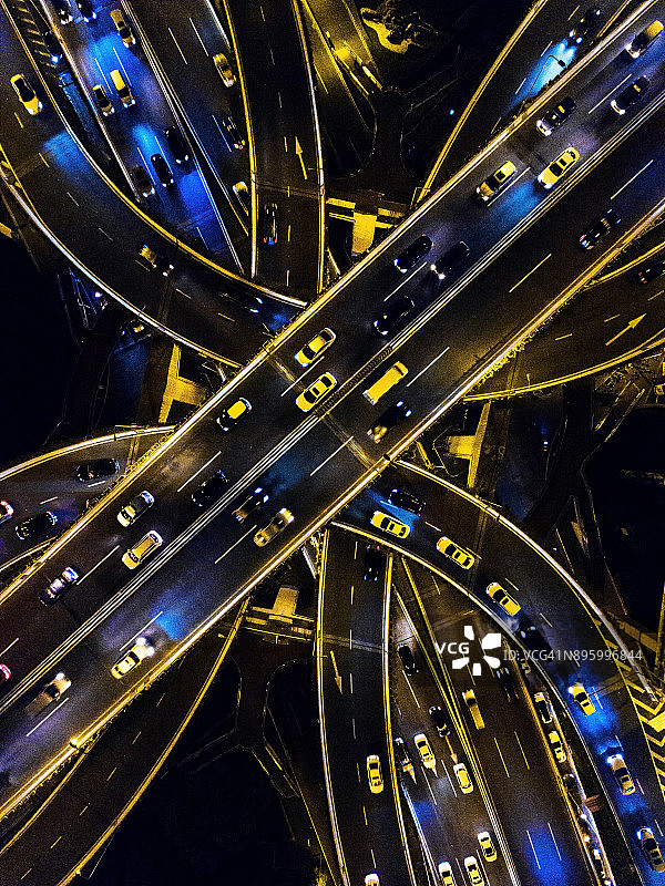 公路枢纽鸟瞰图图片素材