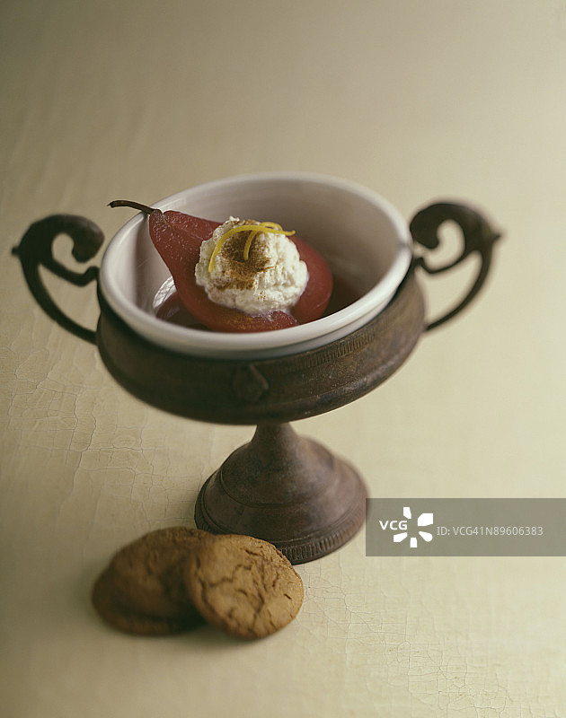 红酒炖梨甜点图片素材