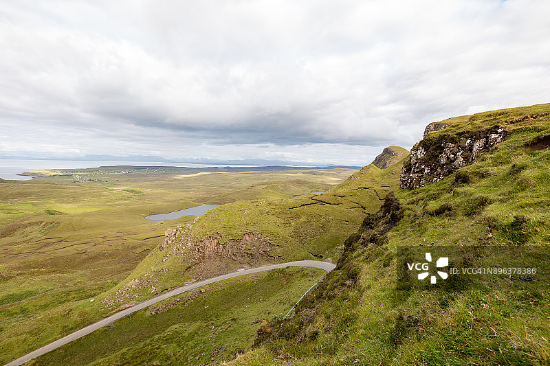斯凯岛奎雷因滑坡，内赫布里底群岛，苏格兰图片素材