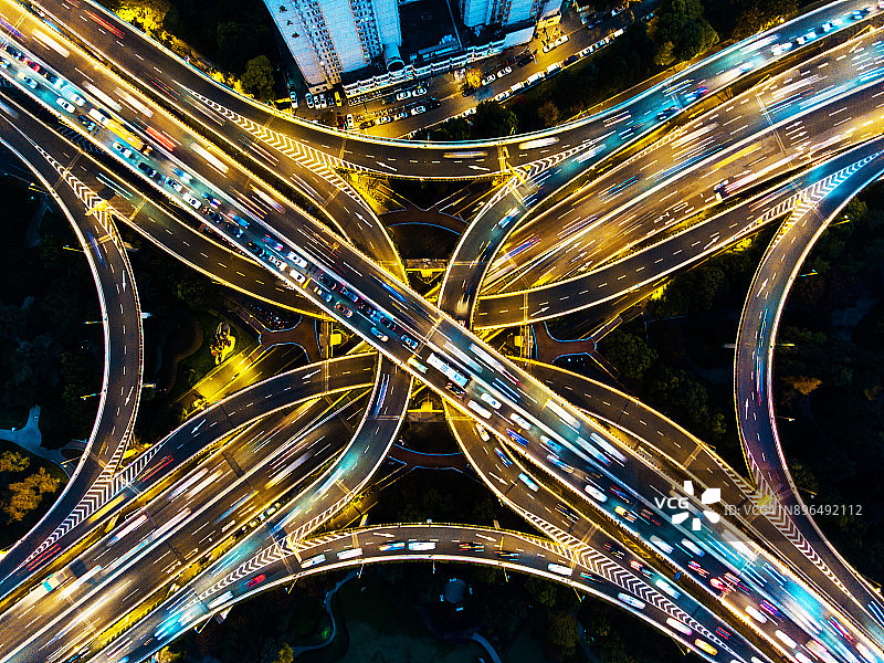 公路枢纽鸟瞰图图片素材