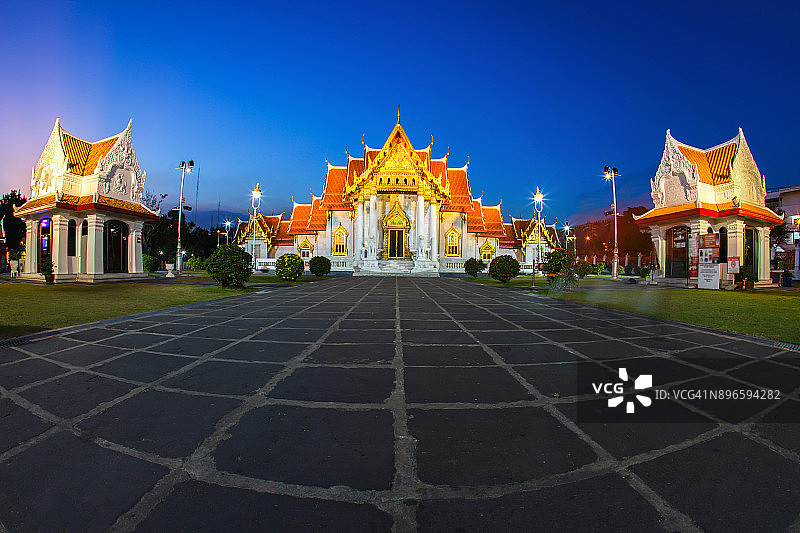 泰国曼谷云石寺，15毫米鱼眼镜头图片素材