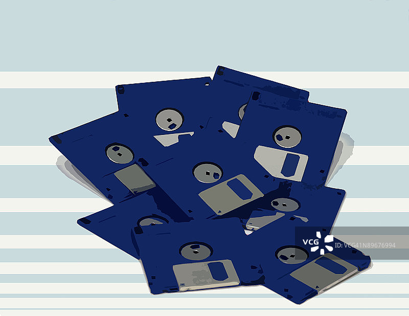 堆叠的软盘图片素材