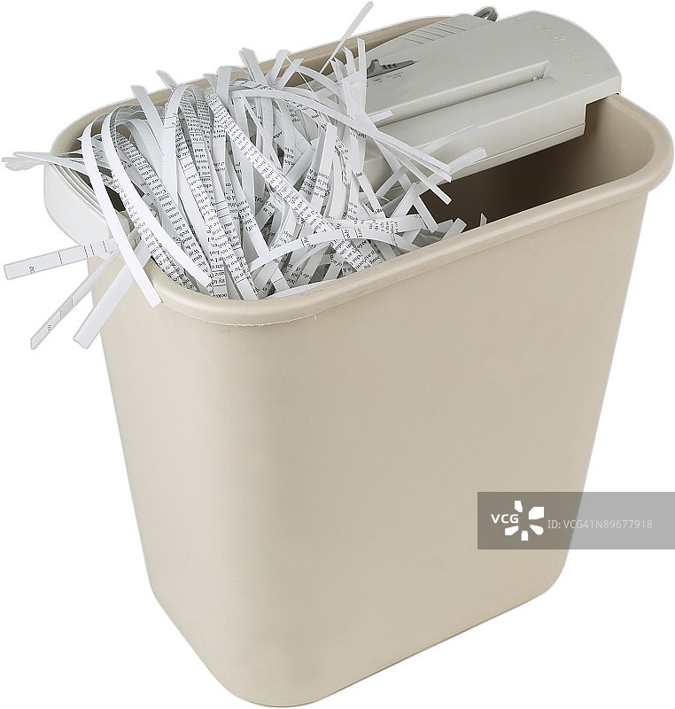 在垃圾桶中销毁文件图片素材