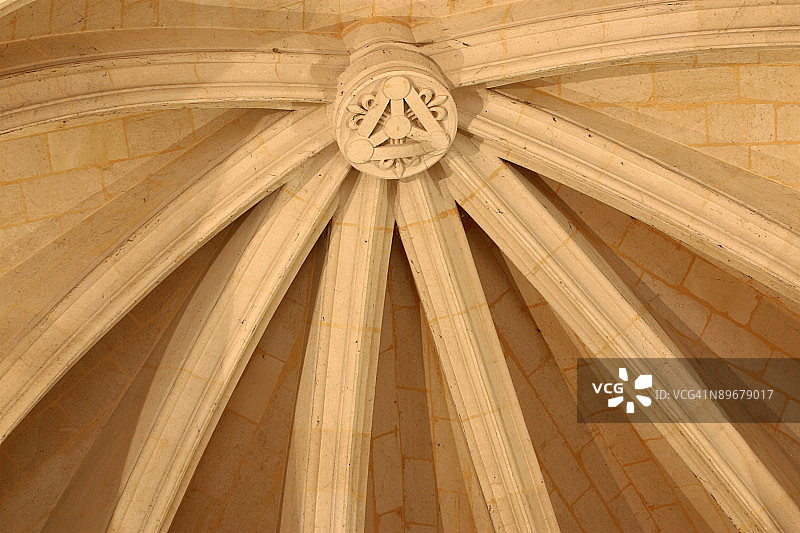 拱形天花板与肋骨细节图片素材