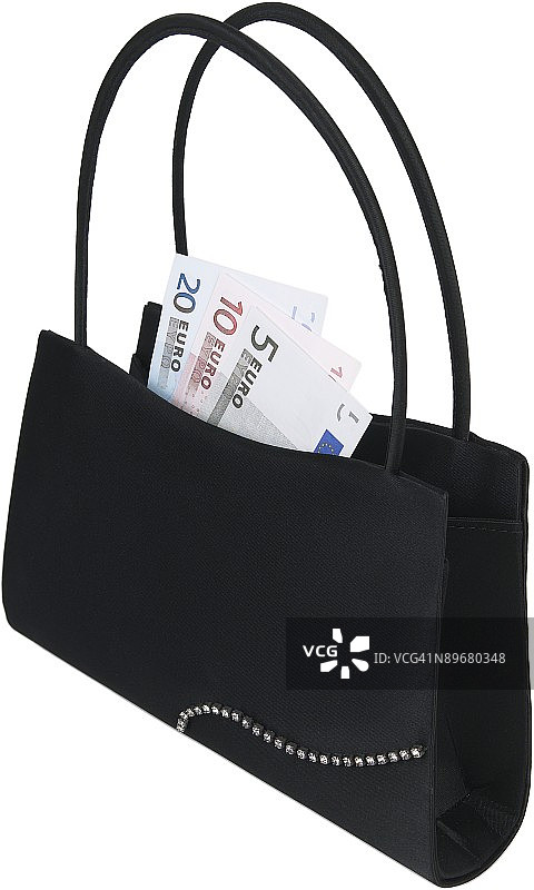 装满欧元的钱包图片素材