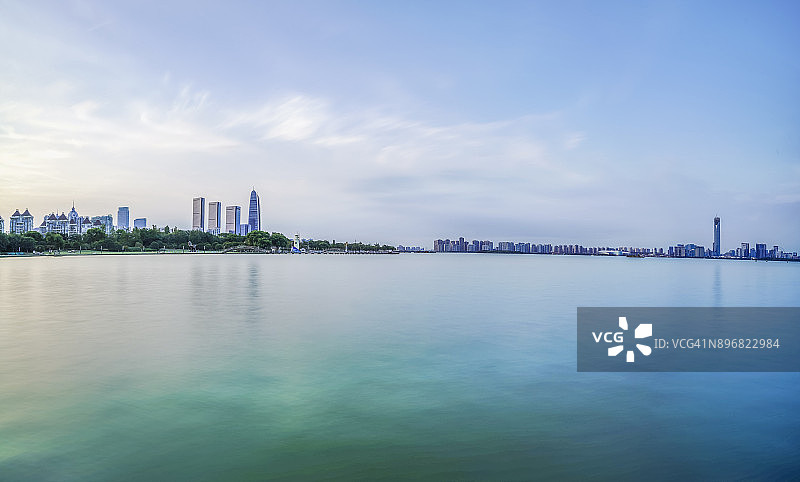 中国江苏省苏州金鸡湖图片素材