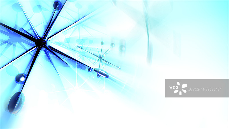 蓝色分子特写图片素材