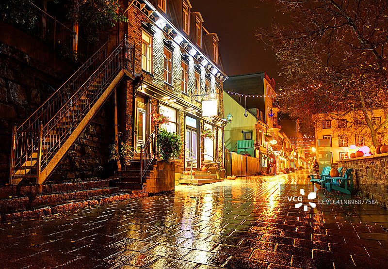 魁北克老城图片素材