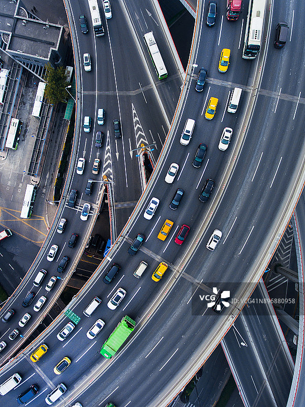 南浦大桥高架公路交汇处航拍图片素材