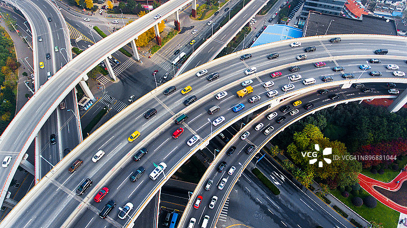 南浦大桥高架公路交汇处航拍图片素材
