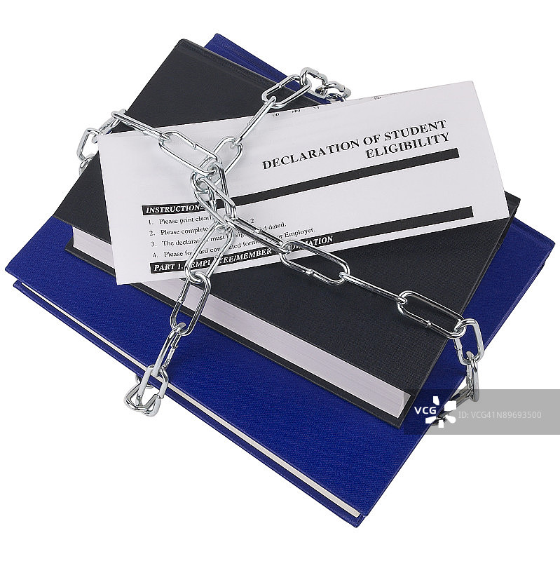 书籍、链条和文件图片素材