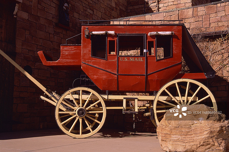 西部老式邮政马车图片素材
