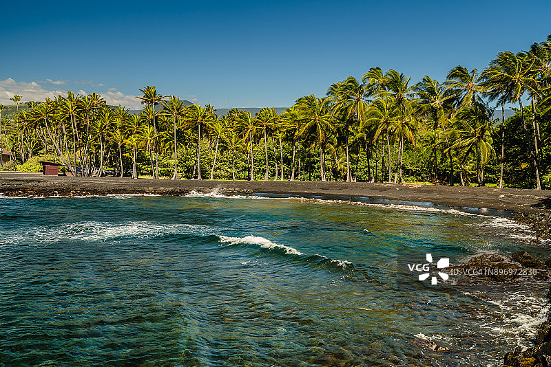 普纳鲁乌海滩图片素材