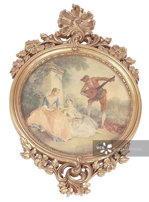 白色背景下的镜子特写镜头图片素材