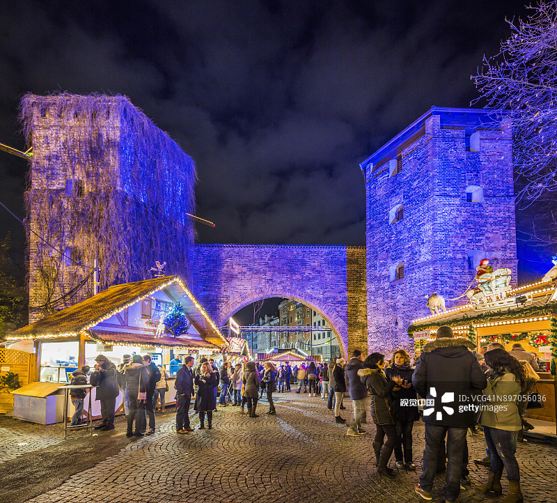 森德灵门圣诞市场图片素材