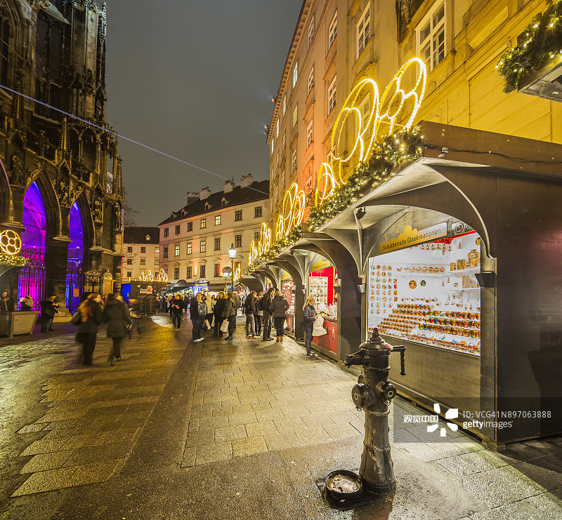 斯蒂芬广场圣诞市场图片素材