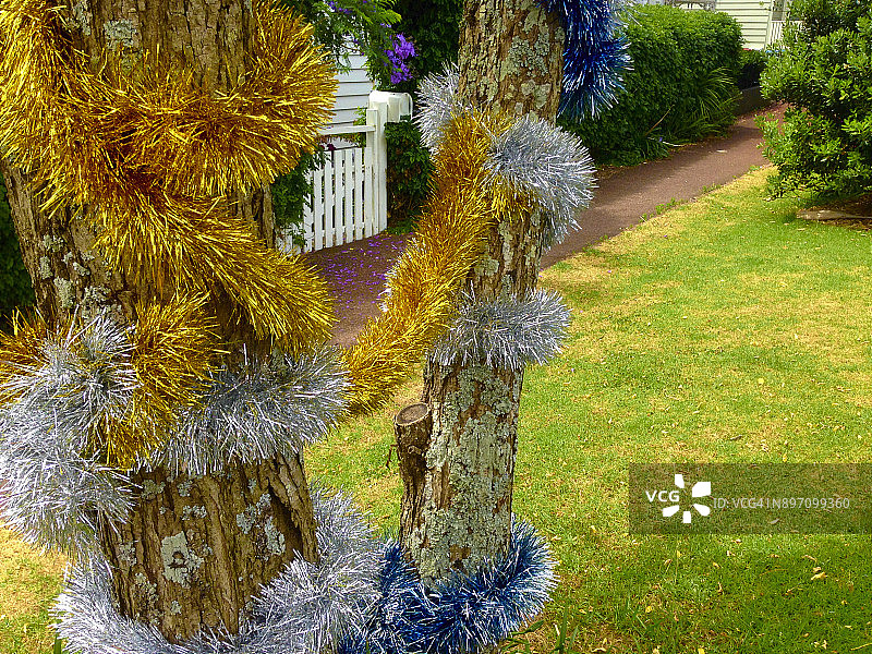 奥克兰中心区安静的住宅区街道图片素材