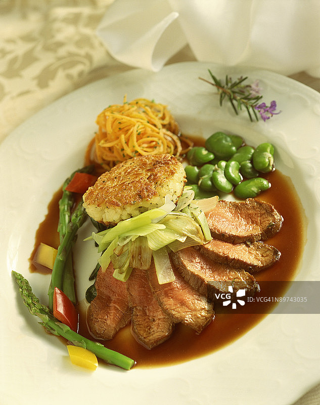 羊肉配土豆饼图片素材