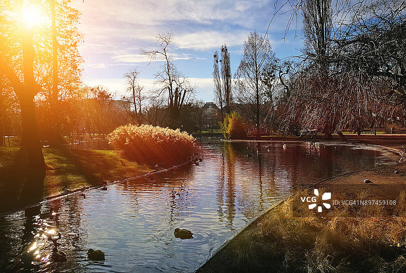 奥地利维也纳城市公园图片素材