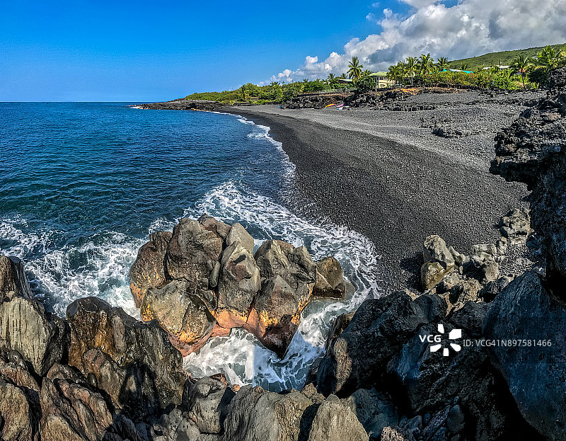 卵石滩海岸图片素材