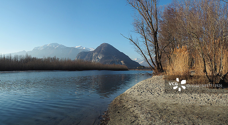 托切河河口全景图片素材