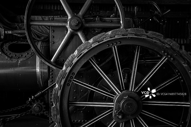 牵引式蒸汽机图片素材