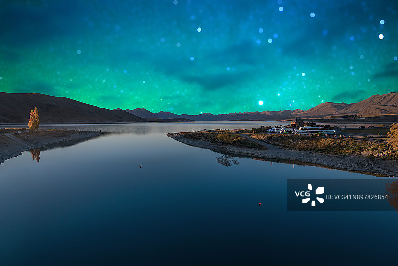 新西兰南岛银河全景自然景观图片素材