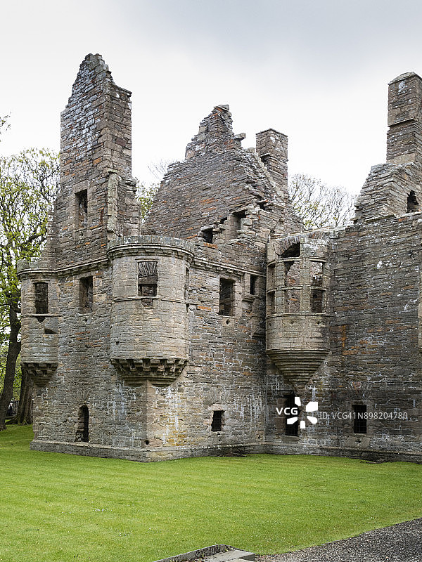 柯克沃尔的厄尔宫-奥克尼群岛考古-五月图片素材