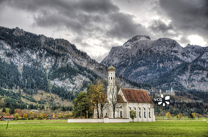 德国施万高圣科洛曼朝圣教堂图片素材