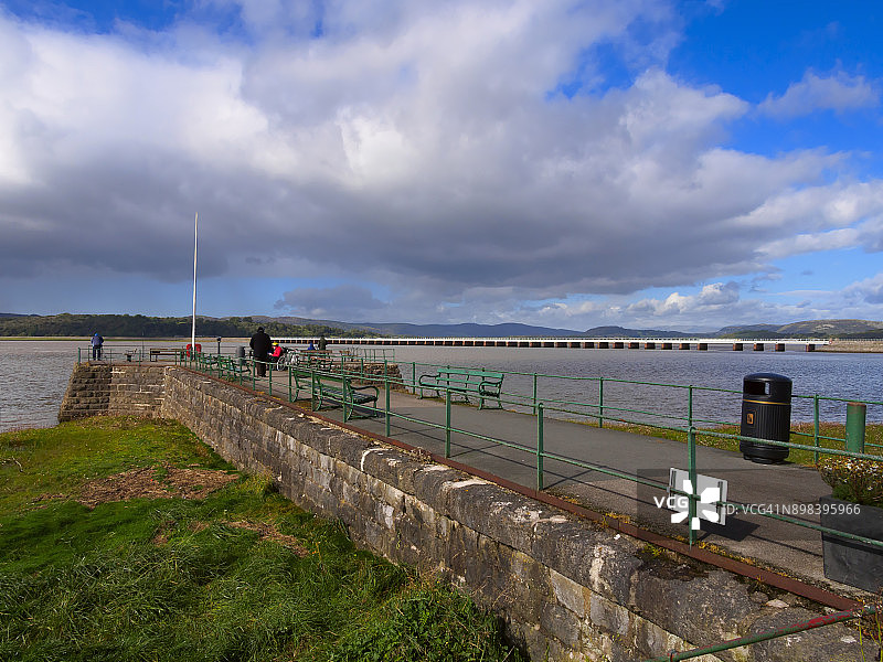 坎布里亚郡肯特河口阿恩赛德码头图片素材