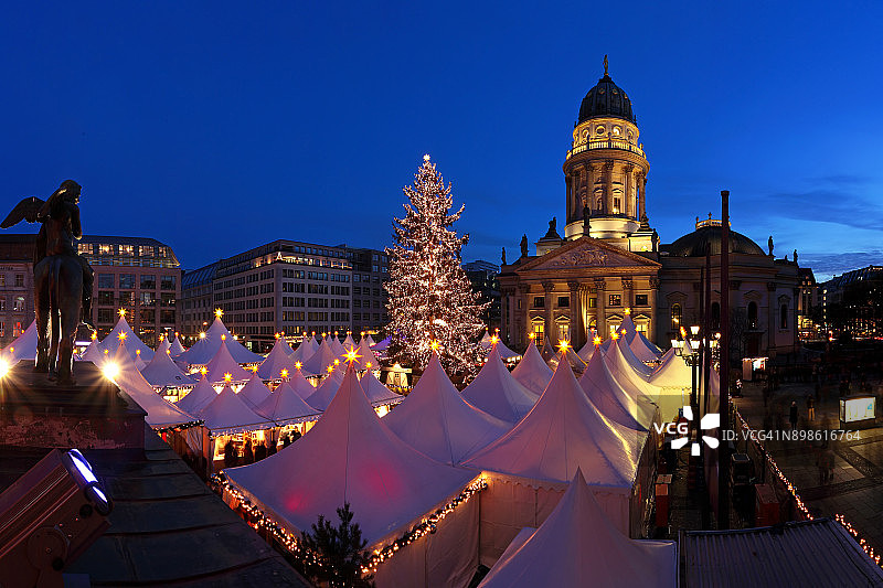 宪兵市场的圣诞市场(德国柏林)图片素材