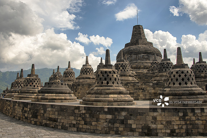 印度尼西亚爪哇日惹婆罗浮屠佛塔图片素材