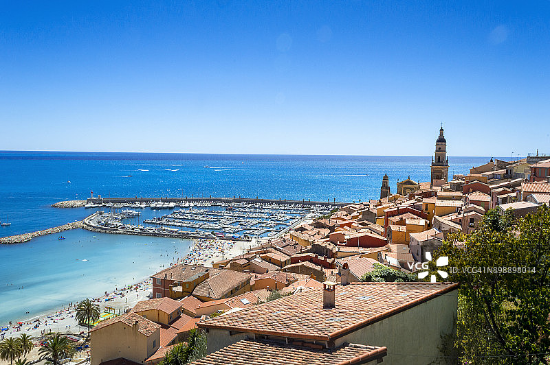 法国里维埃拉芒通风光图片素材