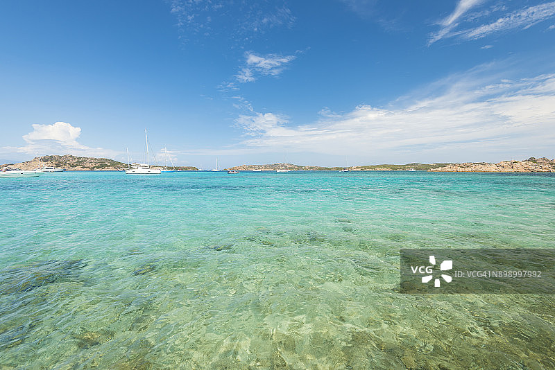 卡瓦利埃海湾，布德利岛，马达莱纳群岛，意大利图片素材