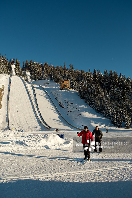 惠斯勒奥林匹克公园越野滑雪者图片素材