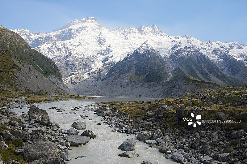 塞夫顿山，穆勒湖和胡克河图片素材