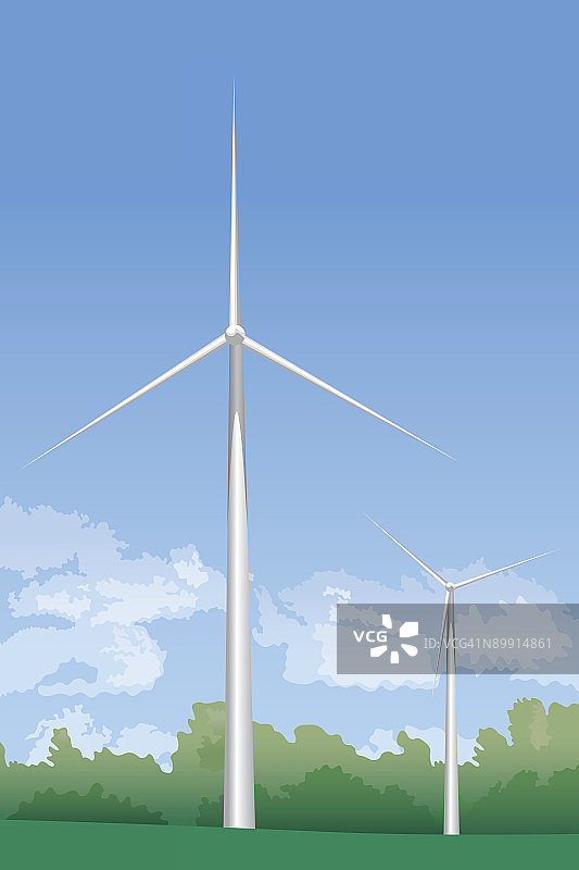 清洁能源风力涡轮机图片素材