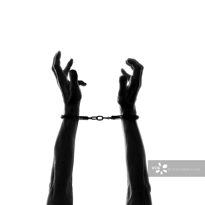 戴着手铐图片素材