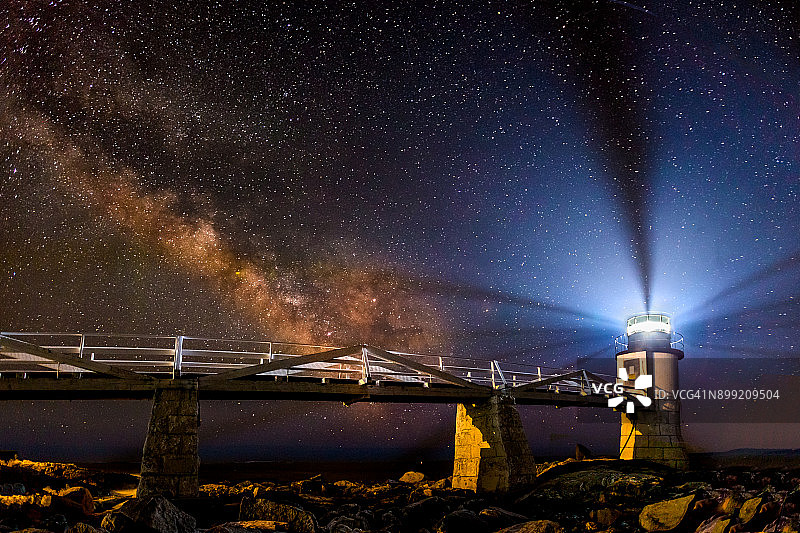 马歇尔角灯塔与银河图片素材