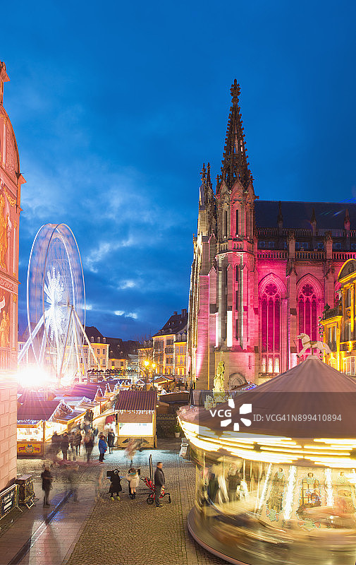 法国米卢斯圣诞市场图片素材