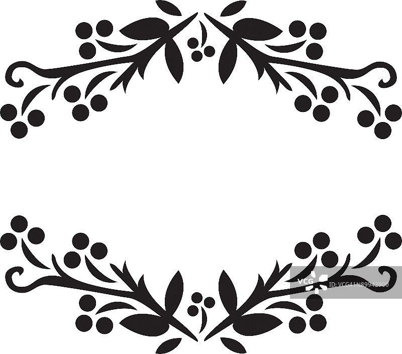 花卉卷轴（矢量图）图片素材