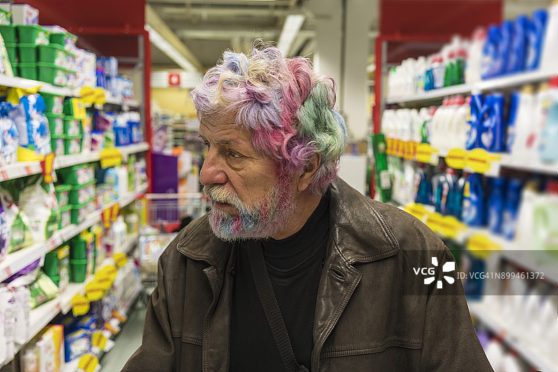 老年人购物图片素材