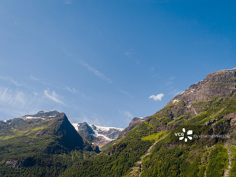 冰川边缘，挪威图片素材