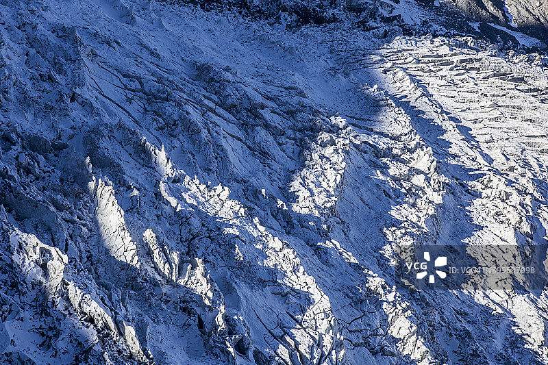 霞慕尼山谷冰川图片素材