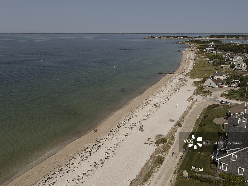 银滩旧貌航拍景观图片素材