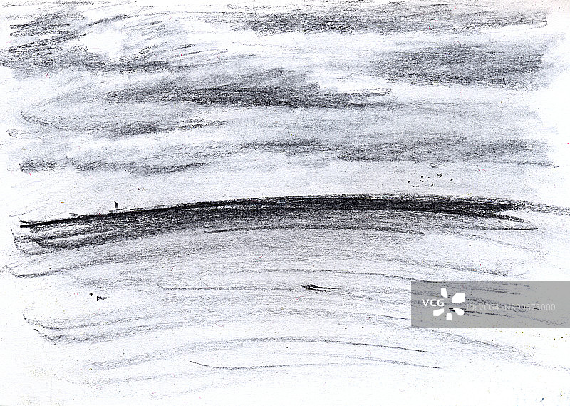 立陶宛尼达的木炭风景画图片素材