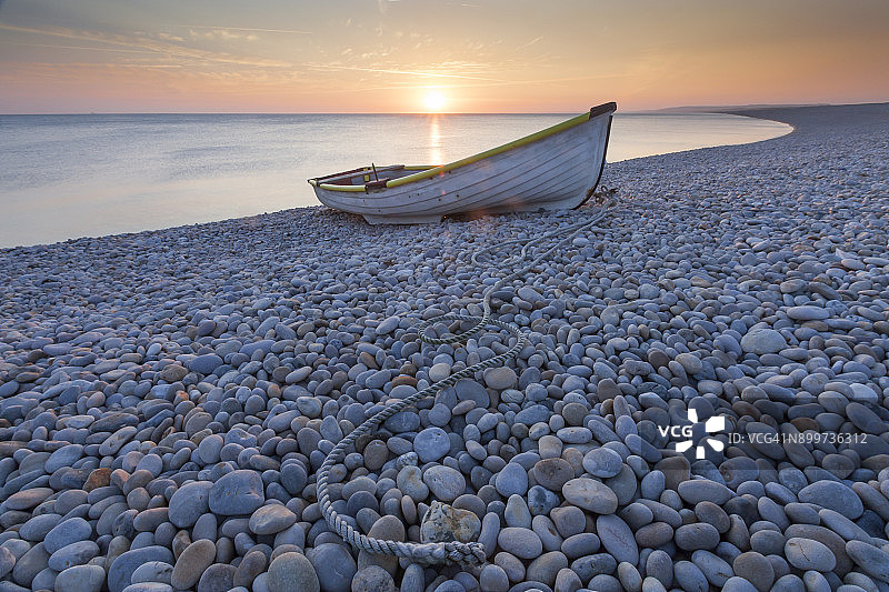切西尔海滩的日落图片素材